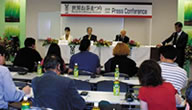 Press conference for foreign press at Twin Messe on October the 5th