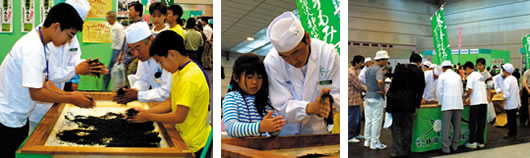 The corner to try for visitors to make hand made tea is placed three times a day.